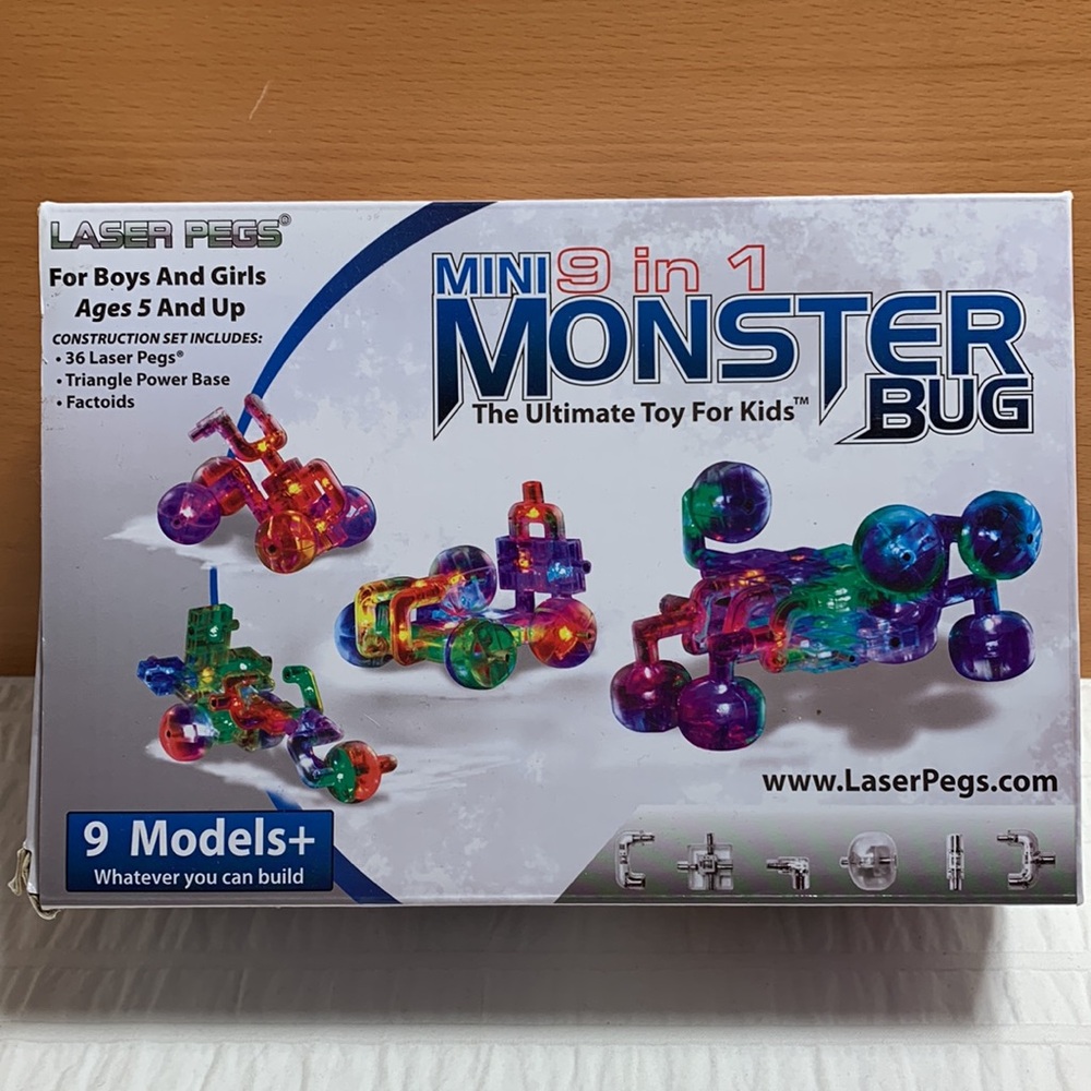 Laser Pegs - Light-Up Building Set - Mini Monster Bug